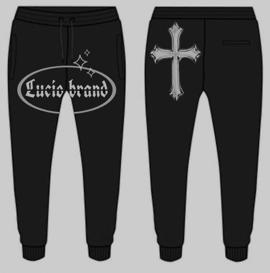 |LUCIO BRAND| cross emblem joggers